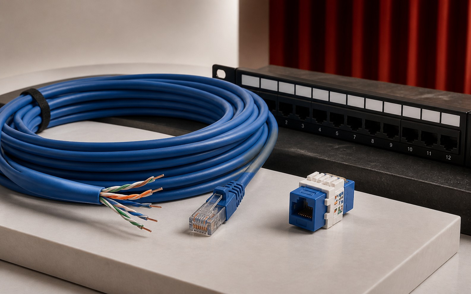 Data and network cables prepared for dependable device connectivity