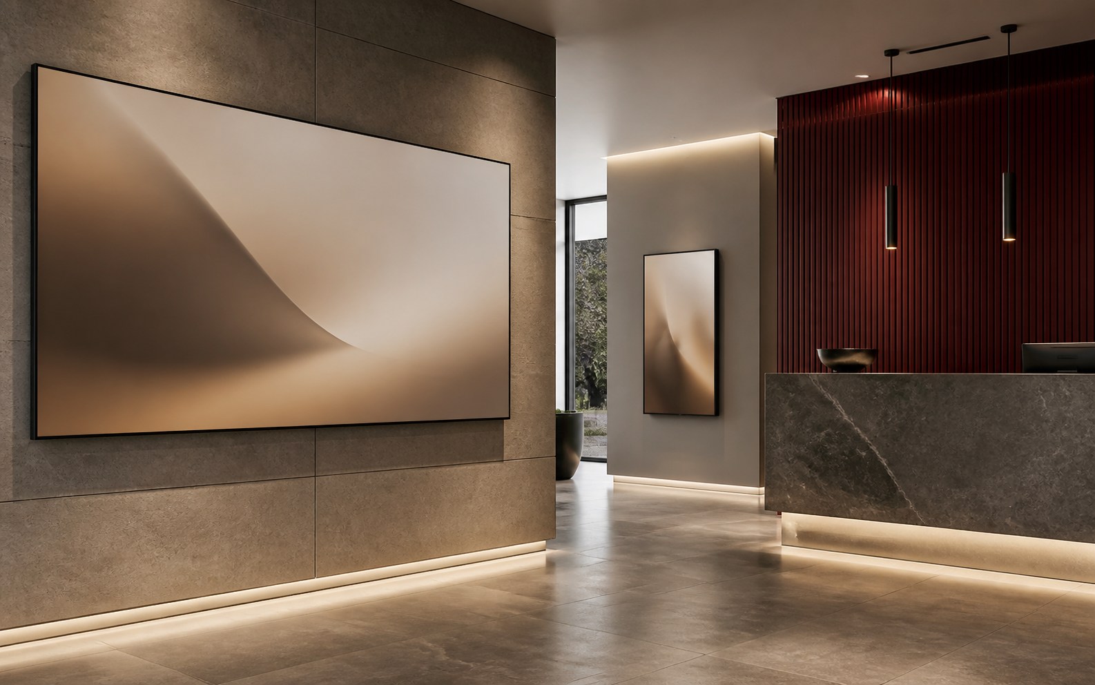 Commercial display and electronic equipment for professional environments