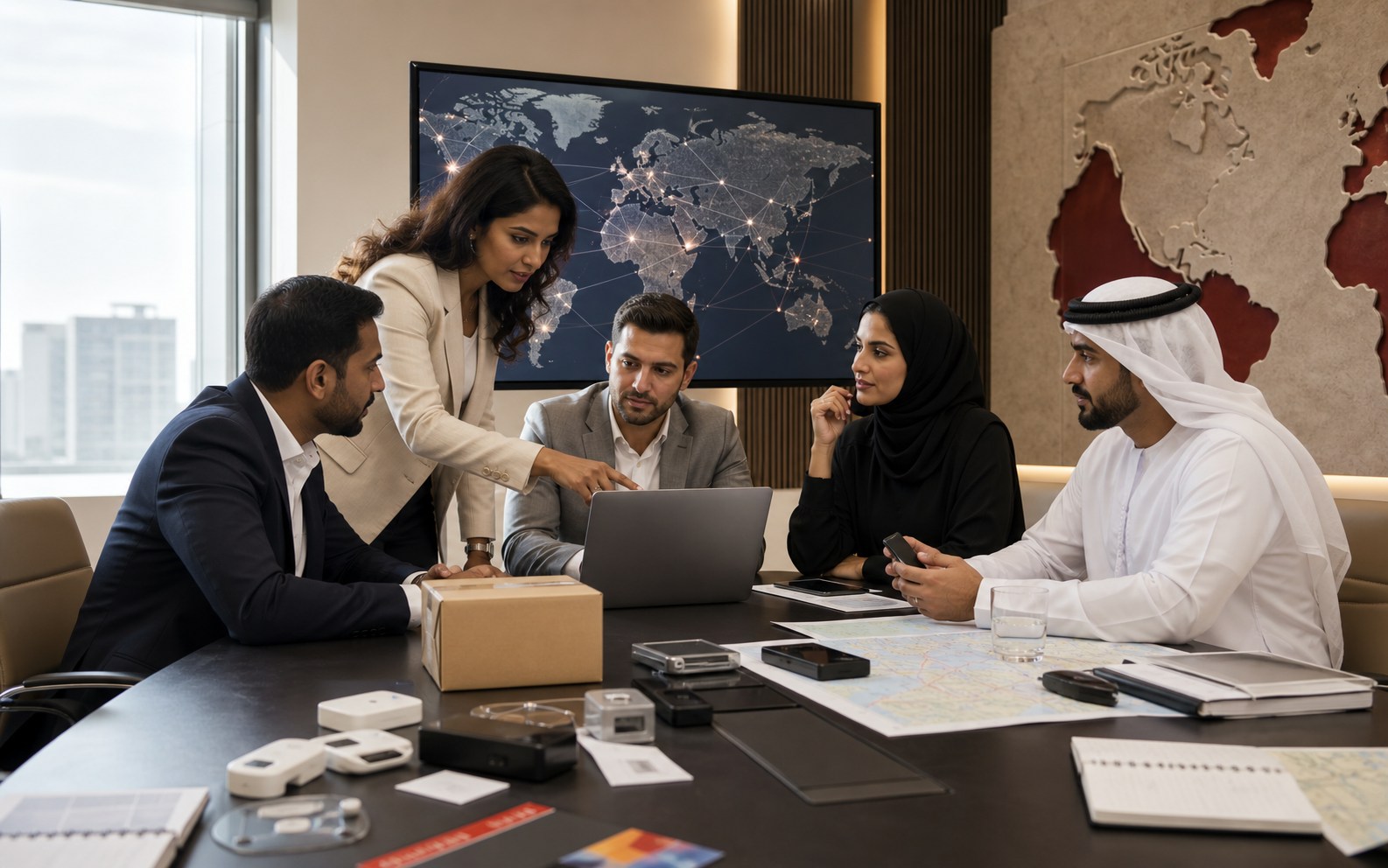 Satyug India and UAE teams collaborating around products and international sourcing plans